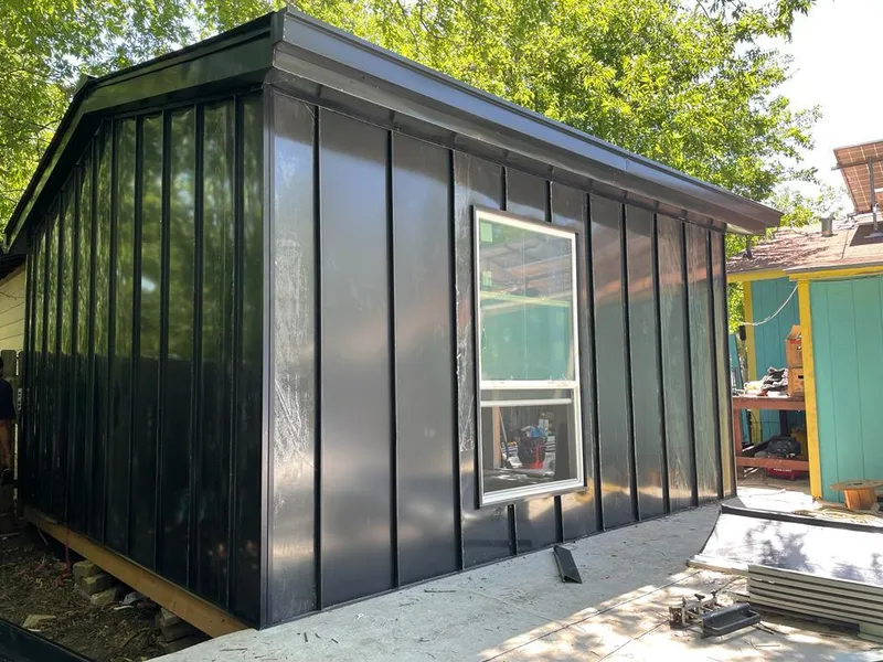 Black standing seam metal wall panels for Metal Roof Installation in Cookeville