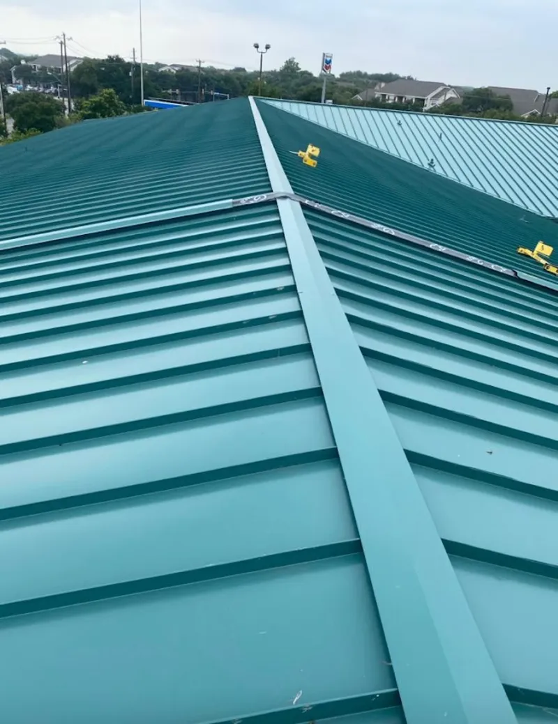 Green commercial metal roof ridge and valley for Metal Roof Repair in Cookeville